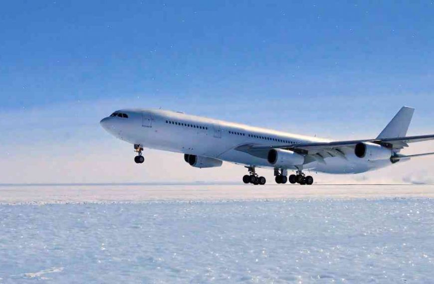 Ice-cool: A luxurious cargo jet landed in Antarctica
